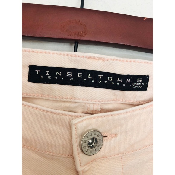 Tinseltown Denim Couture Pink Distressed Jeans - Picture 3 of 3